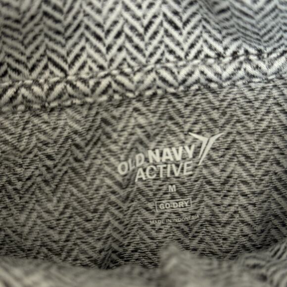 Old Navy Active Go Dry Women's Gray Zip-Up Jacket Size Medium Runs Large B&W - Picture 2 of 6